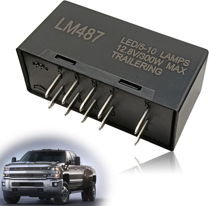 Pleoos 10-Pin 10383320 Hazard Warning & Turn Signal LED Flasher Relay Compatible with 2003-2006 Chevy Silverado 1500, 2003-2006 GMC Sierra 1500, 2003-2007 Hummer H2 Replaces 15764135 - Image 1